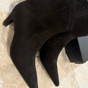 I.N.C. International Concepts Secia Western Booties Black Sz 6.5
